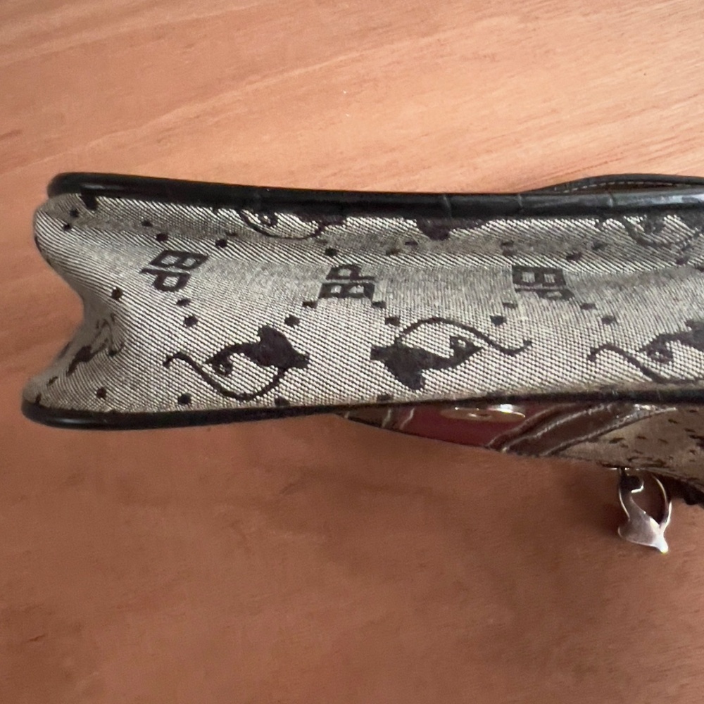 Baby Phat Y2K canvas signature shoulder bag baguette crescent lion head *flaw* - Picture 6 of 11